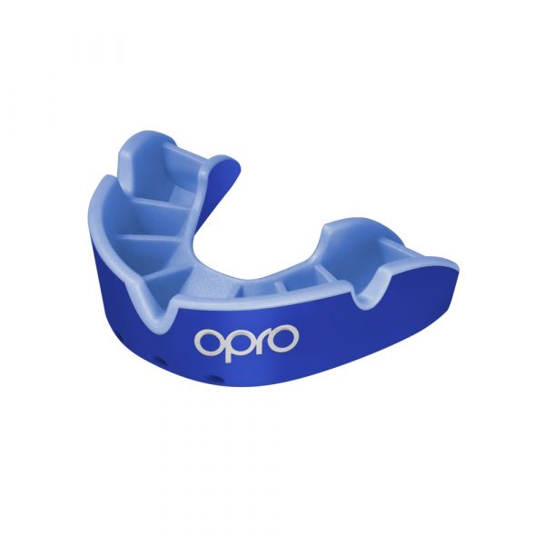 Opro Silver Mouthguard - Light Blue/Blue