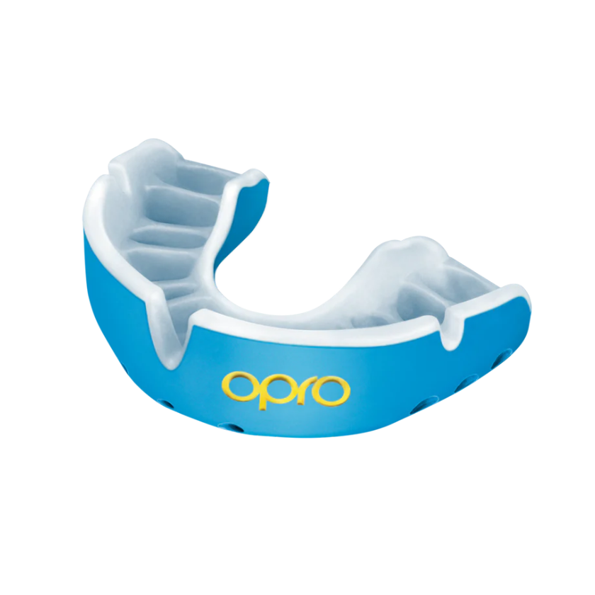 Opro Gold Mouthguard - Skyblue/Pearl